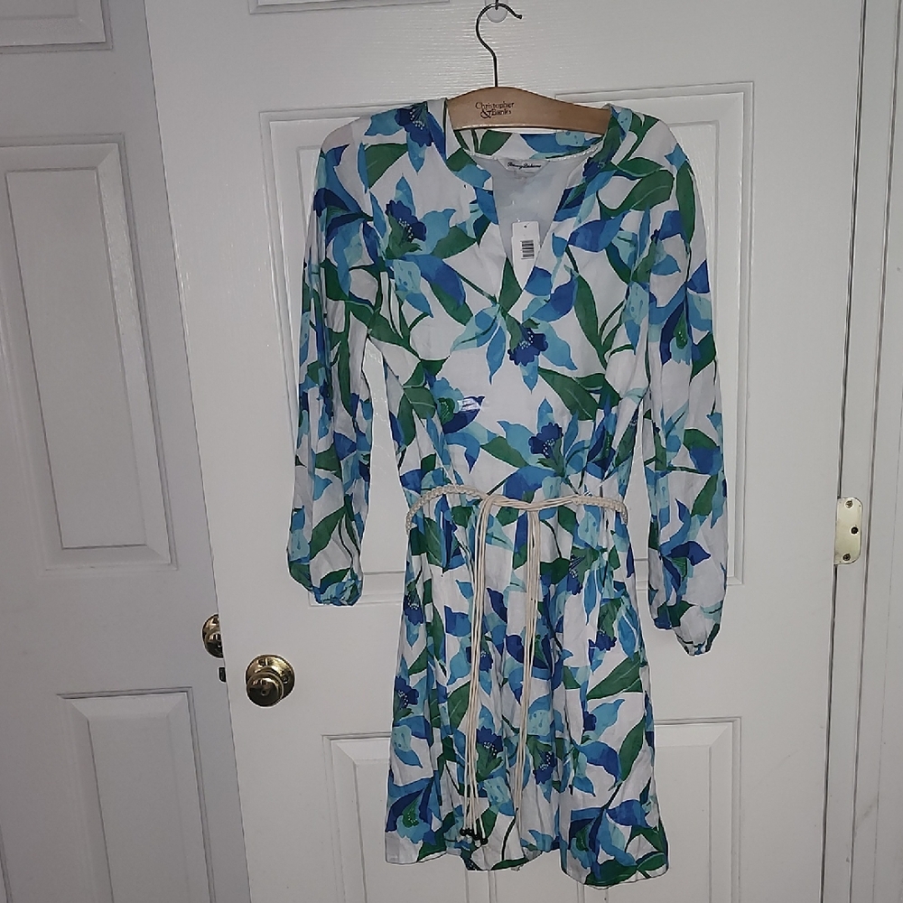 Tommy Bahama Blue and Green Floral Dress